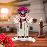 Motanka Cross Stitch Kit – Ukrainian Doll Amulet with Beads, Roses