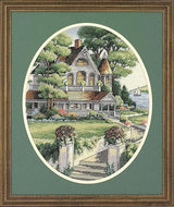 Dimensions Needlecrafts Lovely Victorian Home 3874, Counted Cross Stitch Kit, 14 Count Ivory Aida