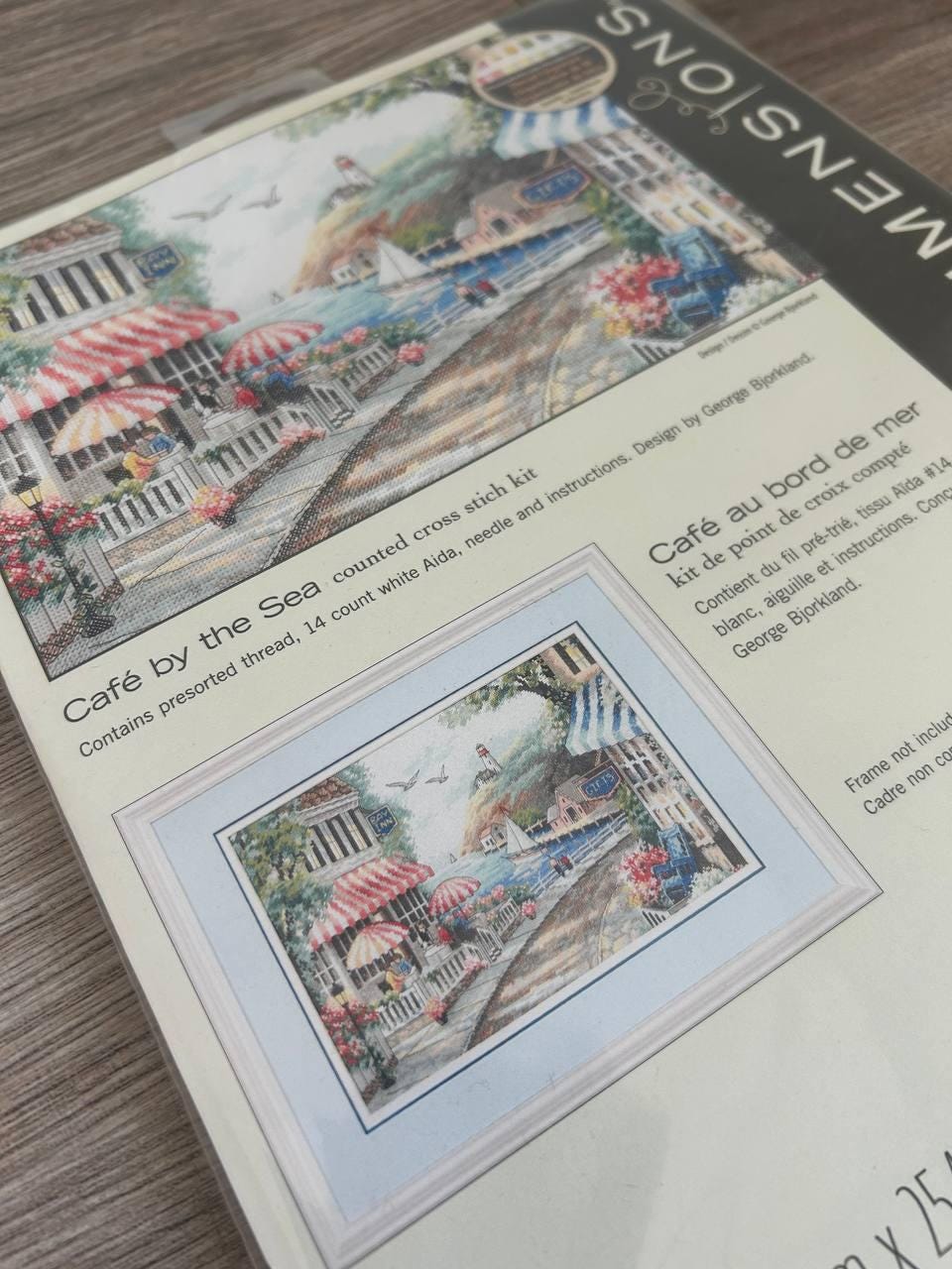 Counted Cross Stitch Kit DIMENSIONS, Cafe By The Sea (14 Count), 35157
