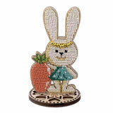 Easter Rabbit Bead Embroidery Kit on Wood (3"x5.5")