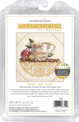 Dimensions Gold Collection Petites Mother 6709, Counted Cross Stitch Kit, 18 Count Ivory Aida