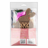 Easter Gnome Bead Embroidery Kit on Wood: DIY Craft (3.6"x5.9")