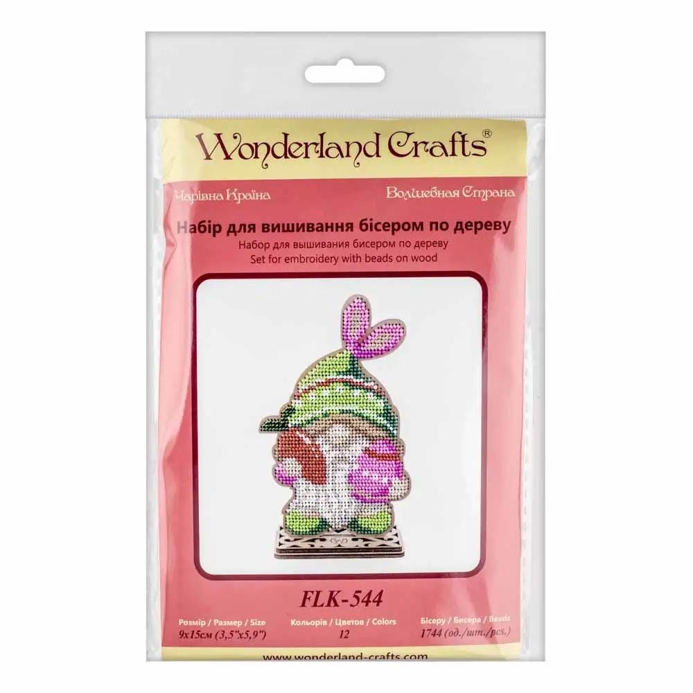 Easter Gnome Bead Embroidery Kit on Wood: DIY Craft (3.6"x5.9")