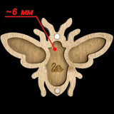 Organizer plywood for beads with magnetic lid, Bee, 12*8.5 cm, ZB-106