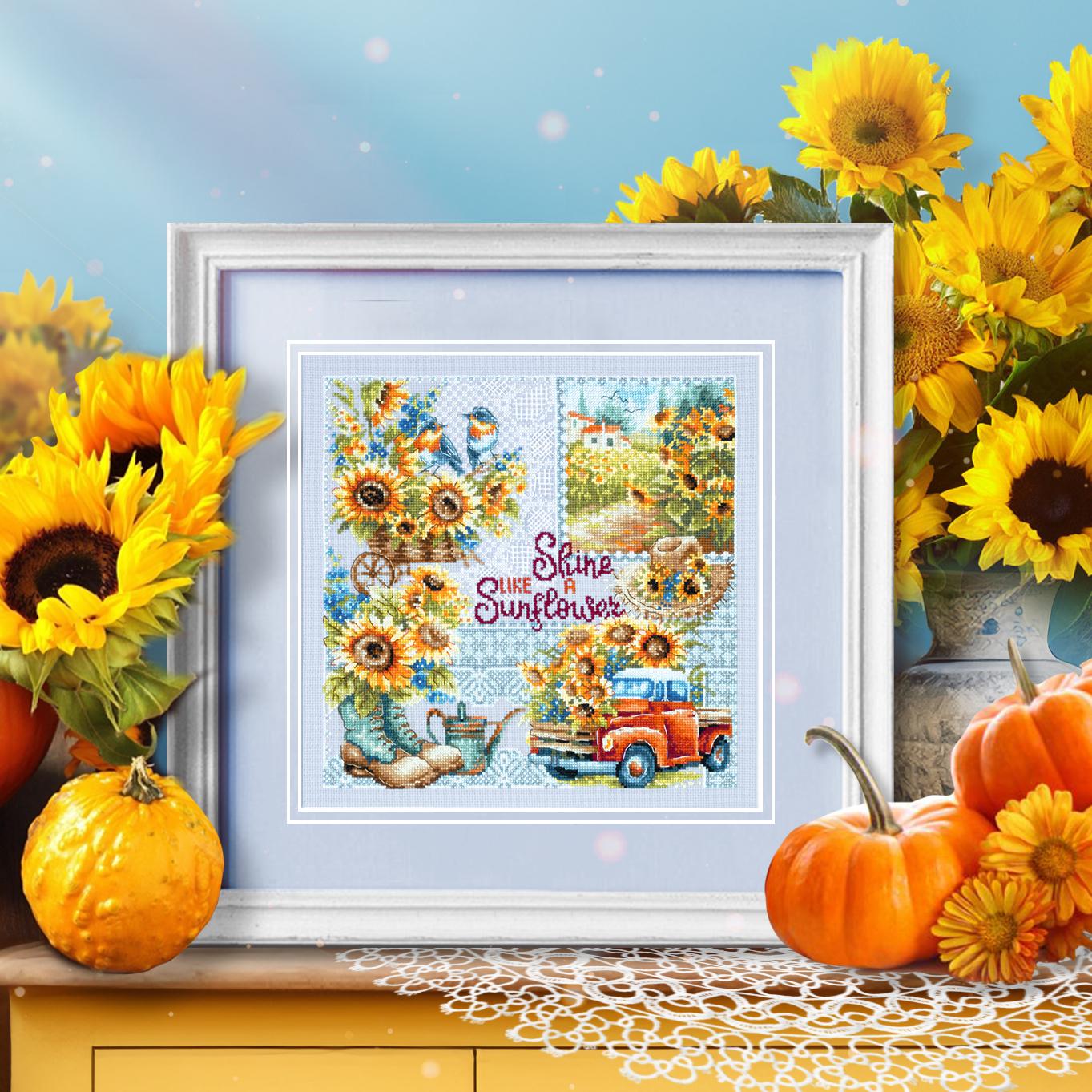 Magic Needle Counted Cross Stitch Kit Shine Like a Sunflower, 540-704