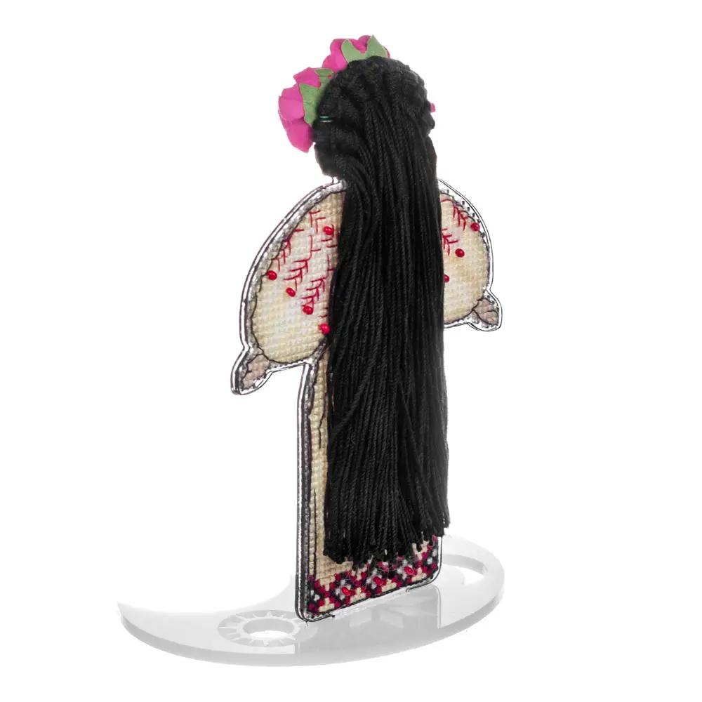 Motanka Cross Stitch Kit – Ukrainian Doll Amulet with Beads, Roses