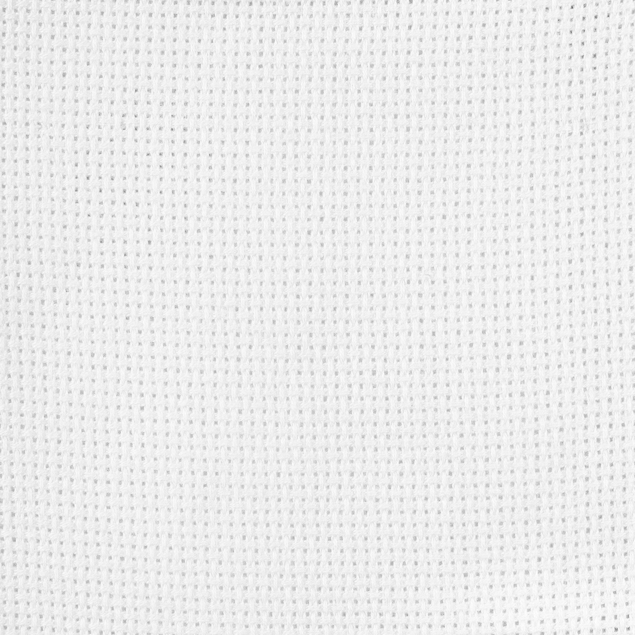 White Aida 16ct Cross Stitch Fabric: very Soft Cotton Canvas
