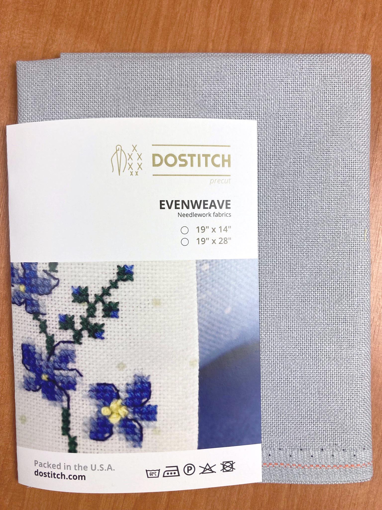 Evenweave cross stitch fabric 32ct Pearl Gray, Zweigart Murano, Soft Embroidery Fabric