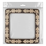 Floral Plywood Embroidery Hoop with Magnetic Holders (14x14 cm)