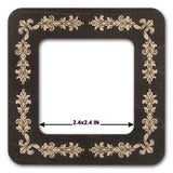 Magnetic Embroidery Hoop: 2.4" Square Plywood Frame, wood color