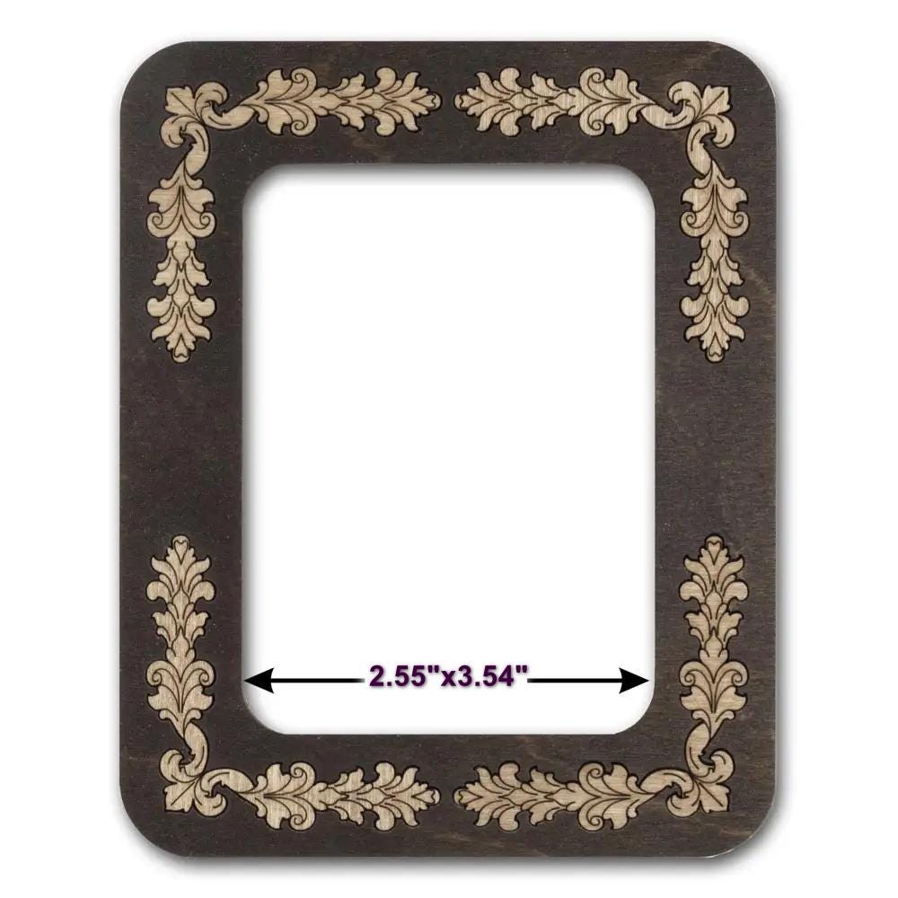 Strong magnetic Frame for embroidery and needlework, plywood, Brown Color, 2.55x3.54 IN (6.5x9 cm)