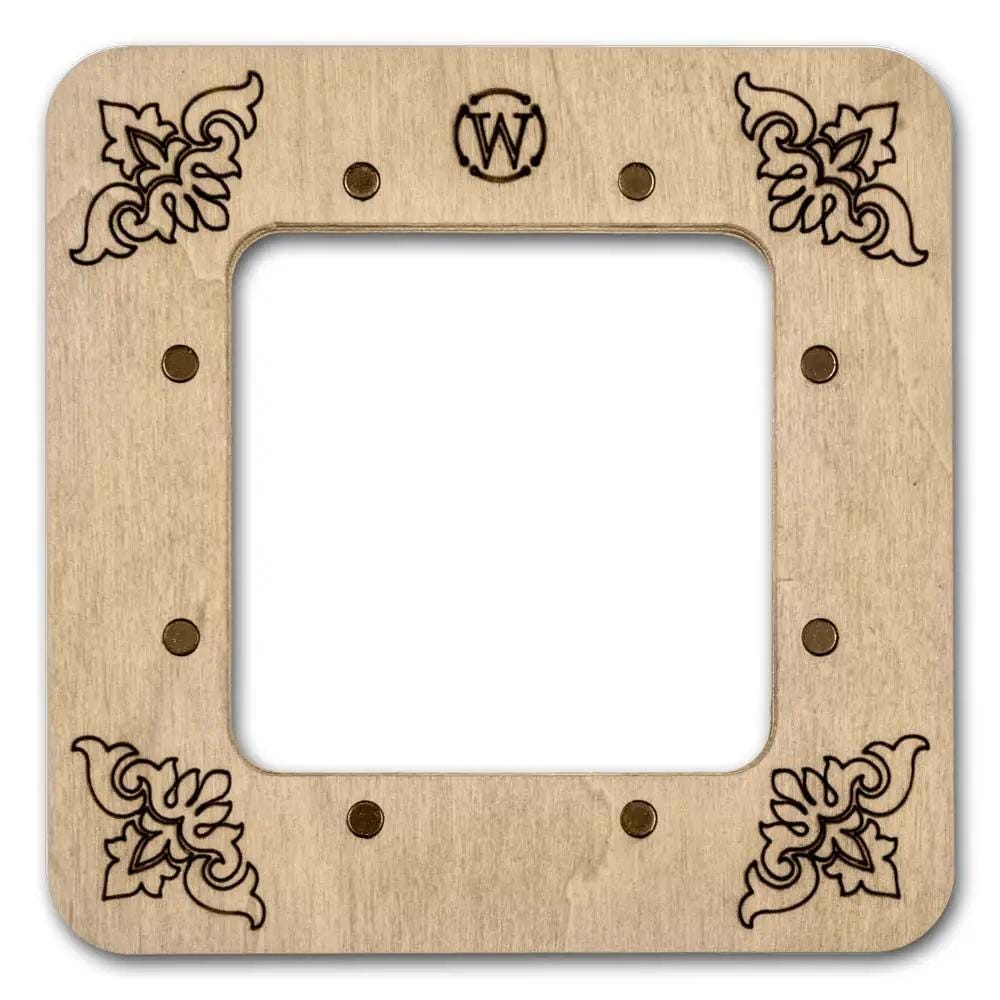Magnetic Embroidery Hoop: Plywood Cross Stitch Frame (2.4x2.4 IN)