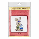 Easter Rabbit Bead Embroidery Kit on Wood (3.6"x5.3")