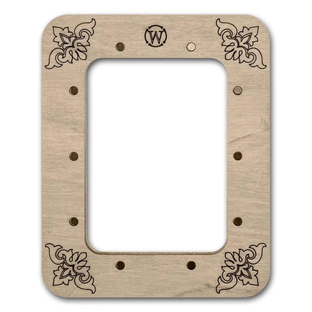 Strong magnetic Frame for embroidery and needlework, plywood, Brown Color, 2.55x3.54 IN (6.5x9 cm)