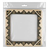Plywood Embroidery Hoop with Magnetic Holders: Floral Dot Pattern, 5.5"