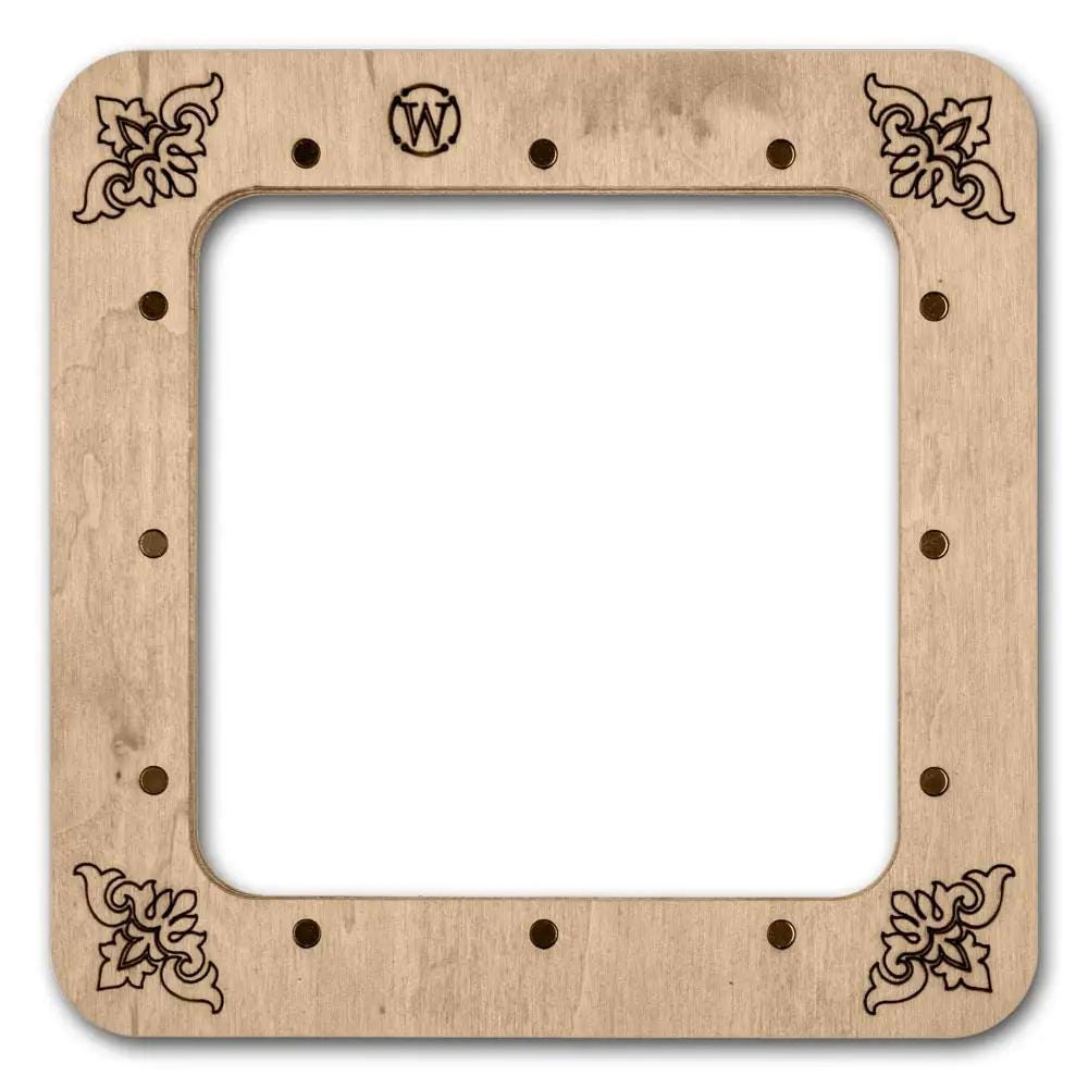 Plywood Embroidery Hoop with Magnetic Holders: 4"x4" Mill Hill Compatible