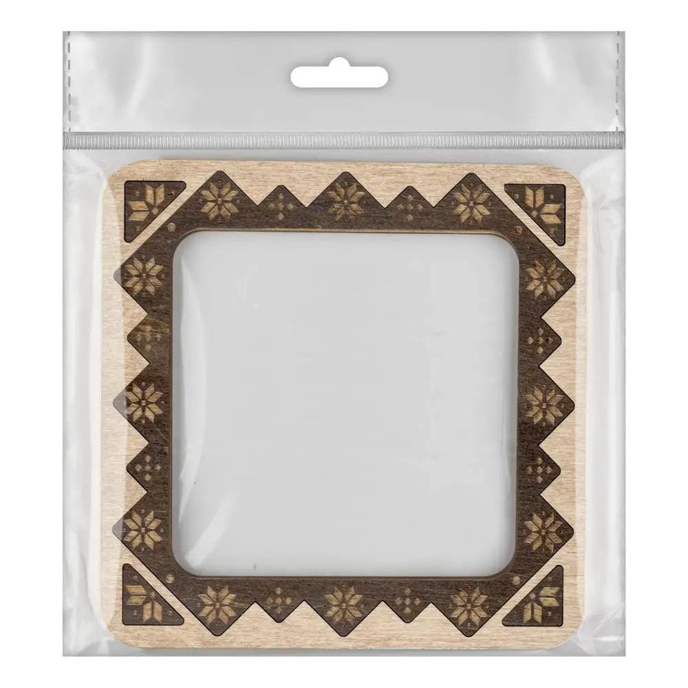 Plywood Embroidery Hoop with Magnetic Holders: 4"x4" Mill Hill Compatible