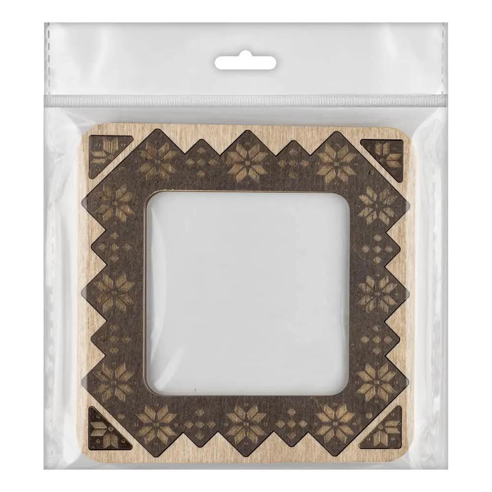 Magnetic Embroidery Hoop: Plywood Cross Stitch Frame (2.4x2.4 IN)