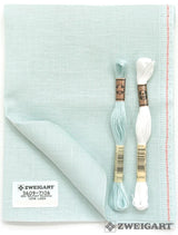 Evenweave cross stitch Linen Fabric 32ct Zweigart Belfast BlueGrey, precut