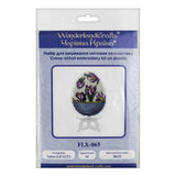 Easter Egg Cross Stitch Kit: Purple Crocus Ornament with Stand