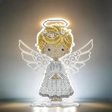Bead Embroidery Kit on plastic base Angel Gold hair, PL-105. Fast DIY Kit