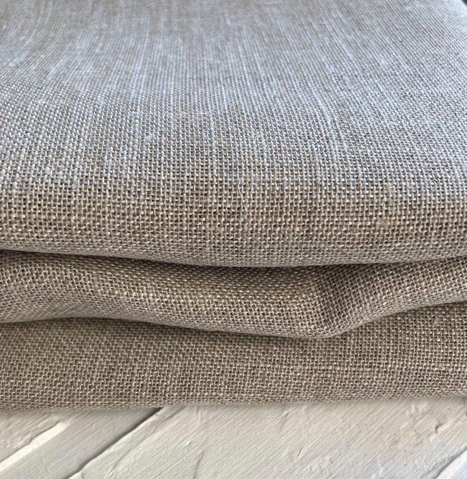 Linen Evenweave Fabric 30ct, RAW Linen color, Rustic, ECO medium soft