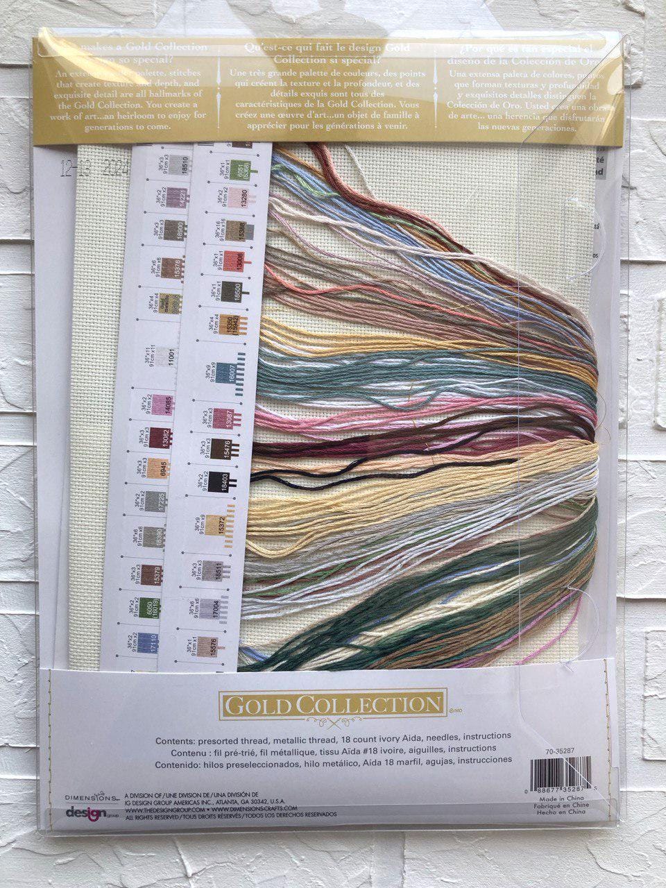 Counted Cross Stitch Kit DIMENSIONS Gold Collection, Serenity's Garden, 70-35287 RARE