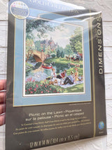 Counted Cross Stitch Kit DIMENSIONS Gold Collection, Picnic on the Lawn, 35065 RARE