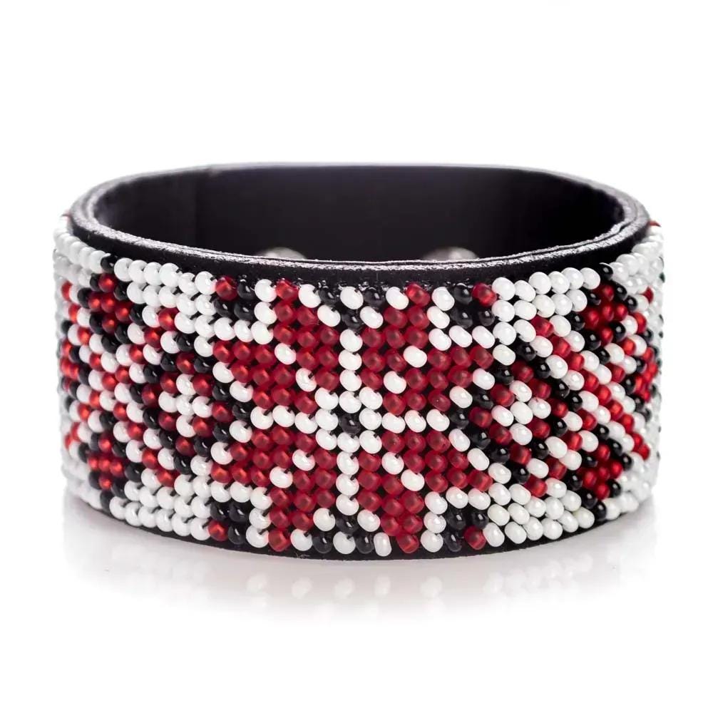 Embroidery Kit faux leather bracelet on the arm Ornament, BB-119. Fast DIY Kit