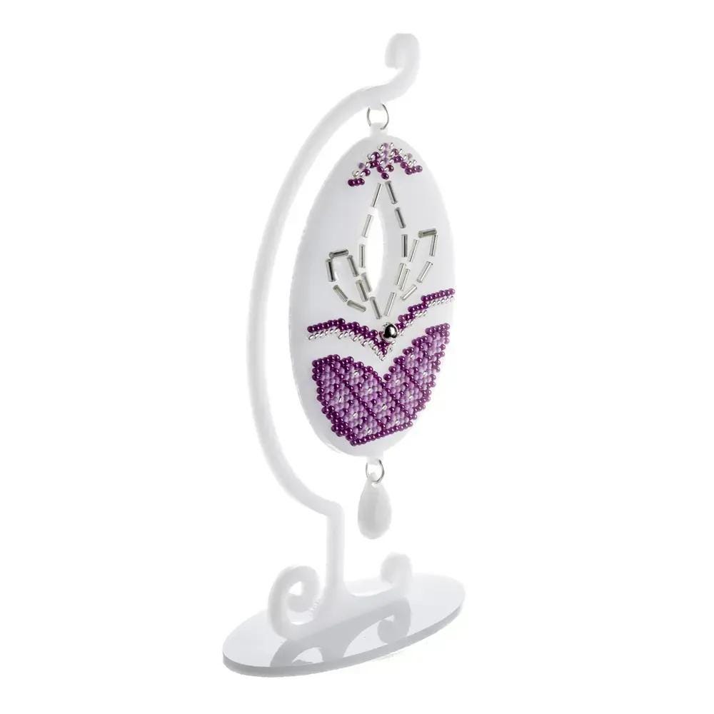Purple Lotus Beaded Egg Kit on Plastic Base – DIY Spring Ornament with  Pearl