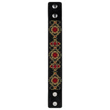 Bead Embroidery Kit faux leather bracelet on the arm Ornament, BB-122. Fast DIY Kit