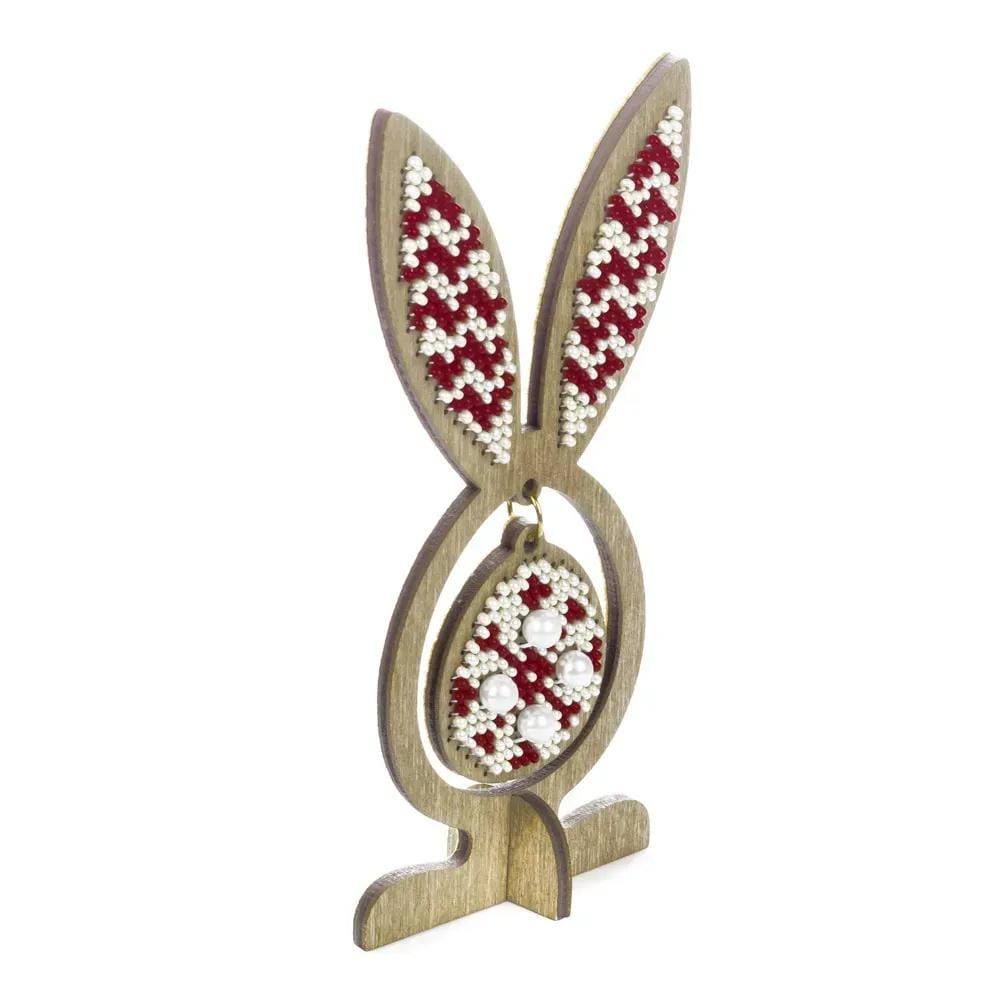 Bead Embroidery Kit: Easter Egg Bunny with Ears, DIY Craft (LK-575)