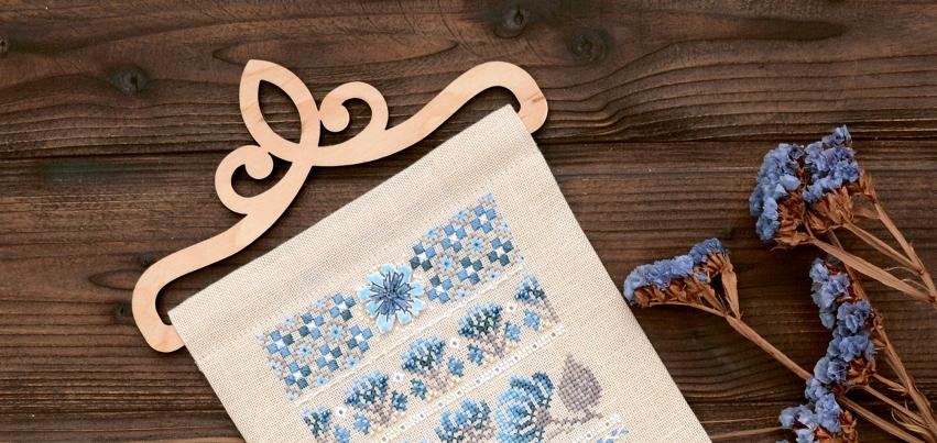 Hangers for embroidery design from plywood 2 pcs wide 7.9IN (200mm), Wooden bell pull hanger, Pendants