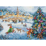 Counted Cross Stitch Kit DIMENSIONS Gold Collection, Winter Celebration, 70-08919 RARE