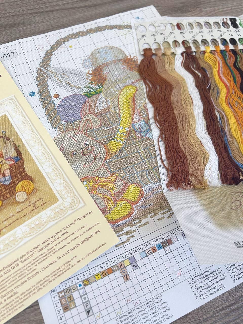 Knitting Fairy Cross Stitch Kit: MP-Studiya DIY Craft (7.9x11.8 in)