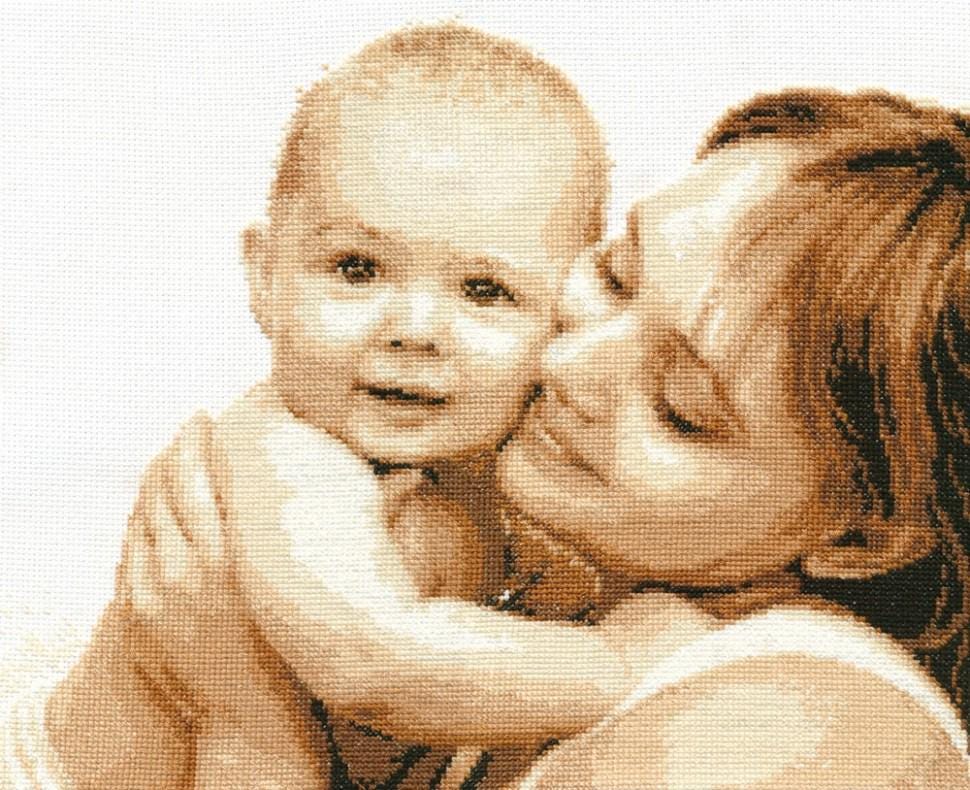 Alisa My Baby 4-13 Counted Cross Stitch Kit, 14 Count White Aida
