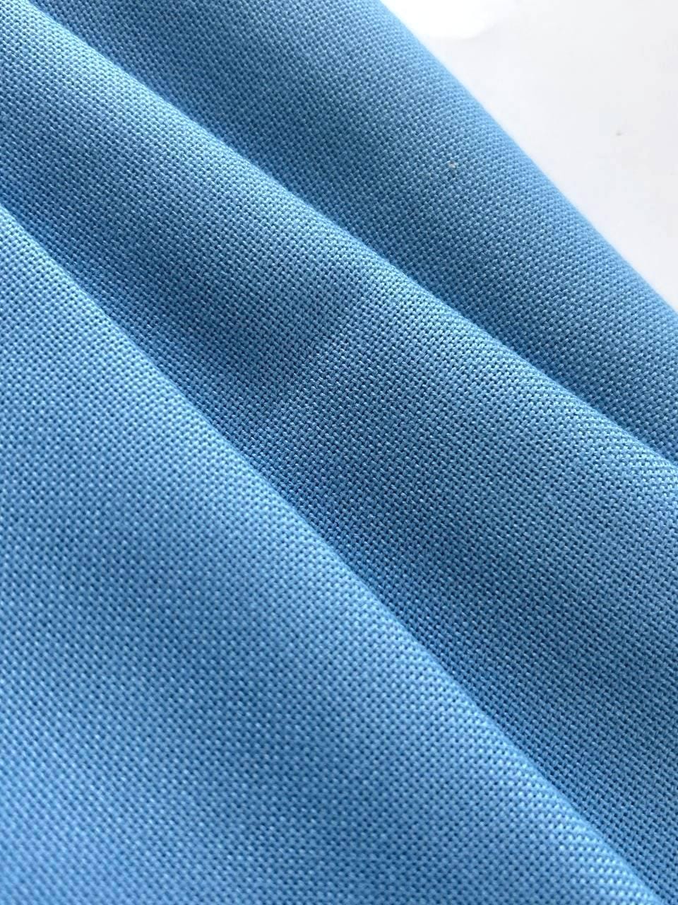 Medium Blue Evenweave Fabric 32ct Blush Ivory, Cross Stitch canvas Very soft polyester, cotton