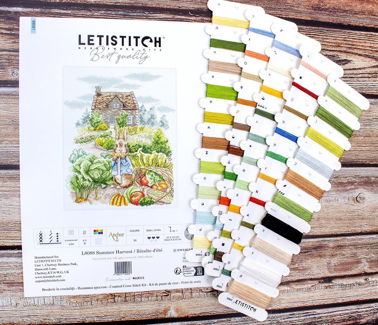 Counted Cross Stitch Kit Summer Harvest / Récolte d'été, LETISTITCH, L8088