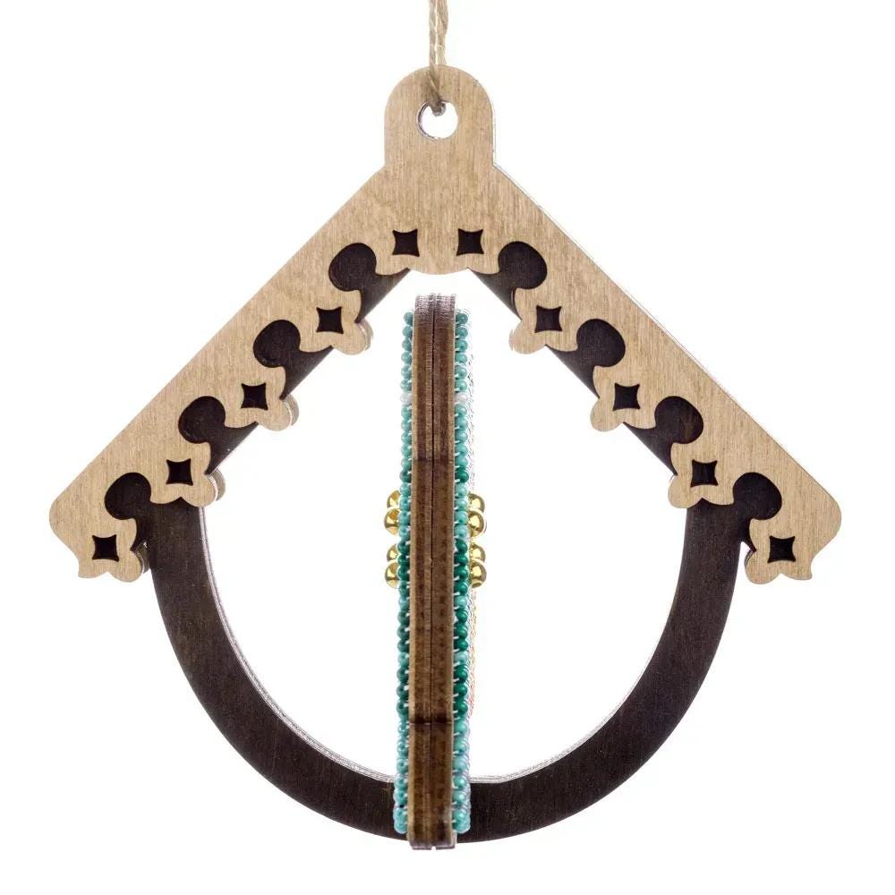 Bead Embroidery Kit on Wood, Bird 3D, LK-580 ( beads , thread, needle, plywood base included)