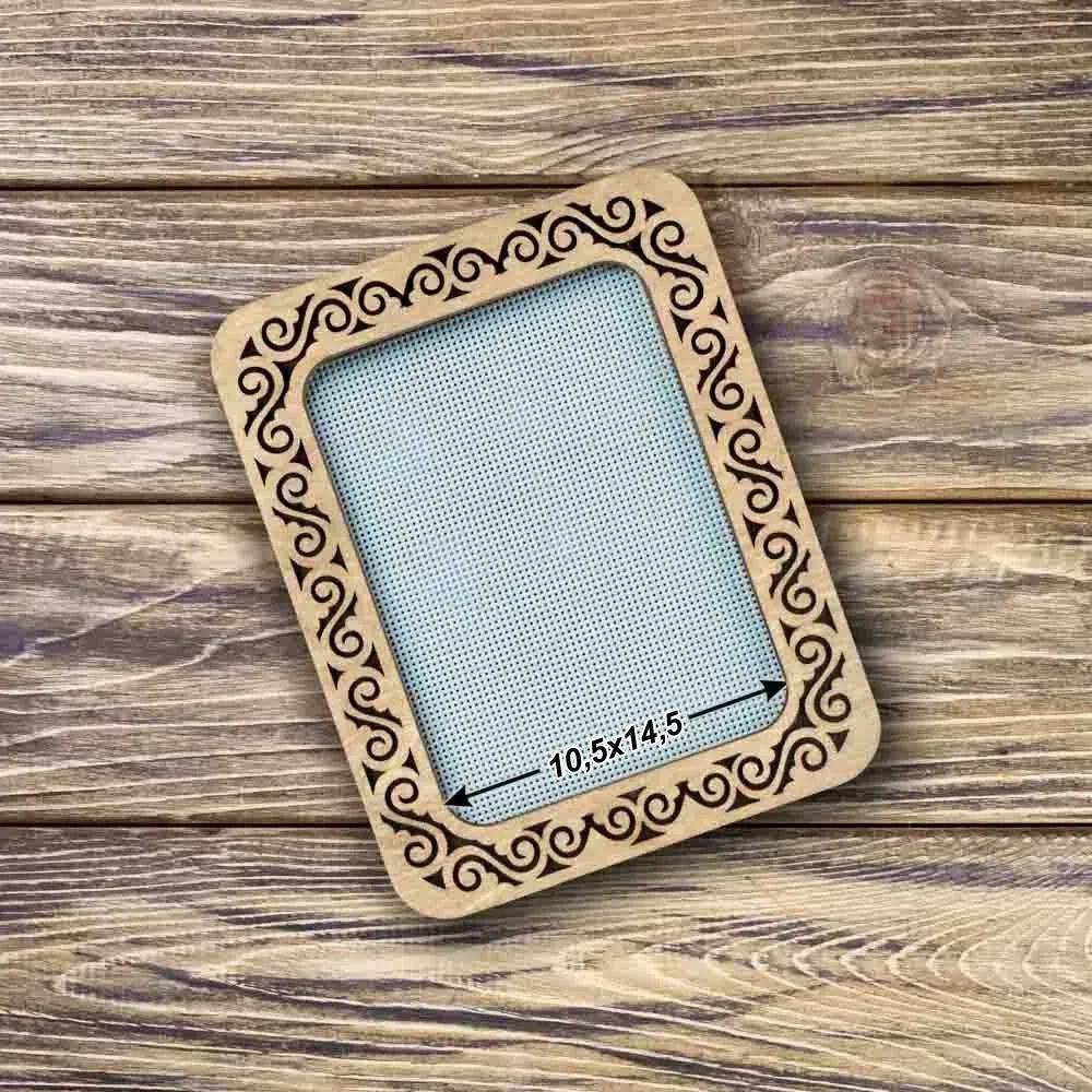 Frame with Strong magnetic for embroidery and needlework, plywood, LIGHT Color, 4.1x5.7 IN