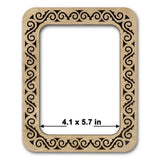 Frame with Strong magnetic for embroidery and needlework, plywood, LIGHT Color, 4.1x5.7 IN