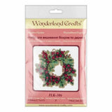 Bead Embroidery Kit on Wood, Wreath, LK-386 ( beads , thread, needle, plywood base included)