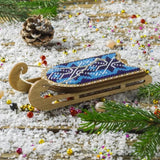 Beaded Sled Stitch Kit: Plywood Embroidery Craft (LK-472)