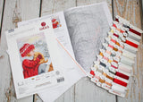 Counted Cross Stitch Kit Luca-S - Girl Kissing Puppy, BU5027