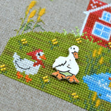 At the Pond Cross Stitch Kit Tela Artis X-029 – Sampler: Hand-Dyed Threads, Linen, Beads