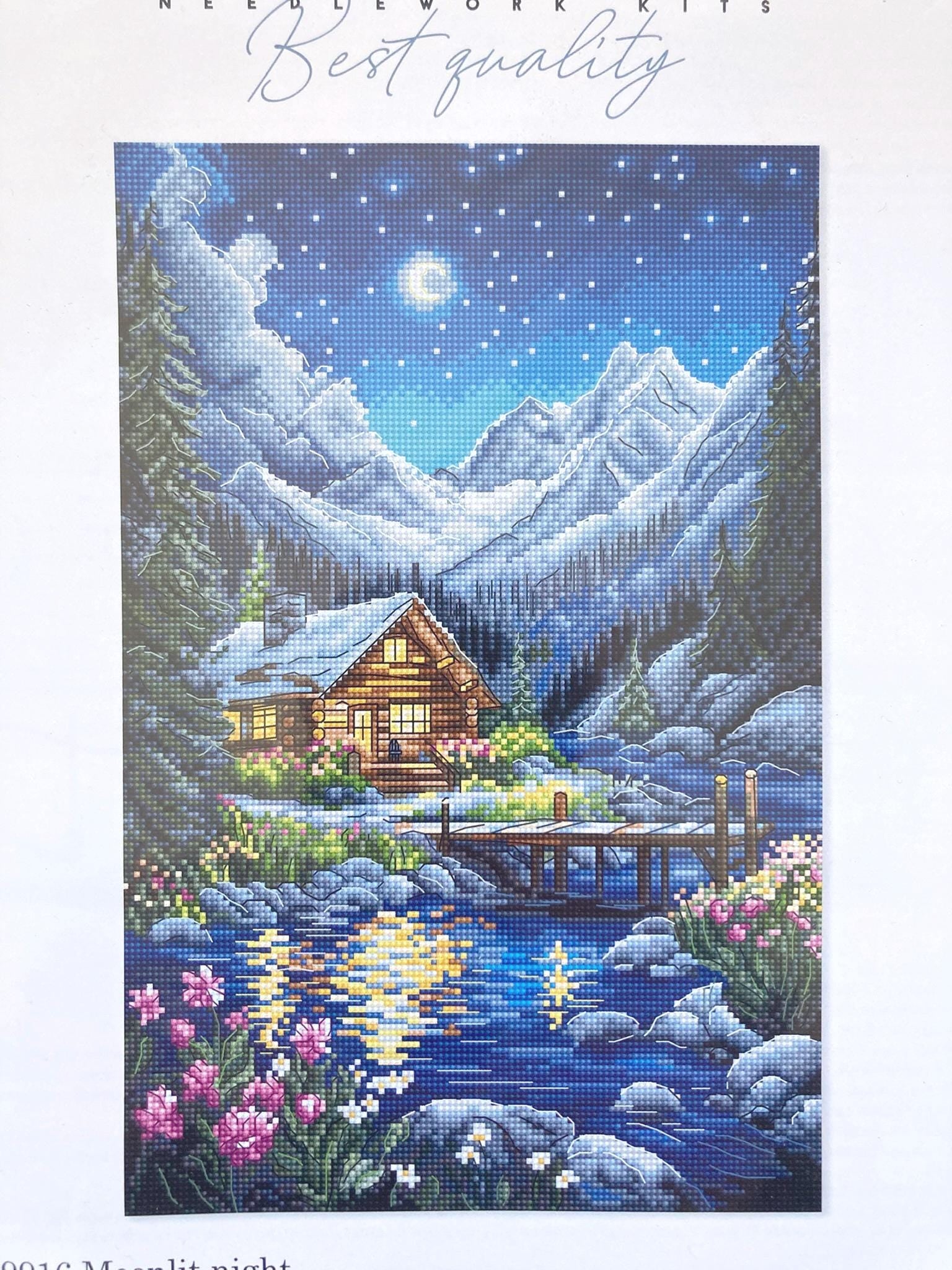 Counted Cross Stitch Kit LETISTITCH  Moonlit night, L9916