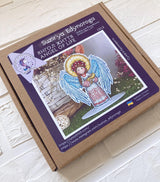 Unic Cross Stitch Kit Angel of life, with metallic threads, beads and decorative crystals.