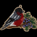 Bead Embroidery Kit on Wood, Bird, LK-381 ( beads , thread, needle, plywood base included)