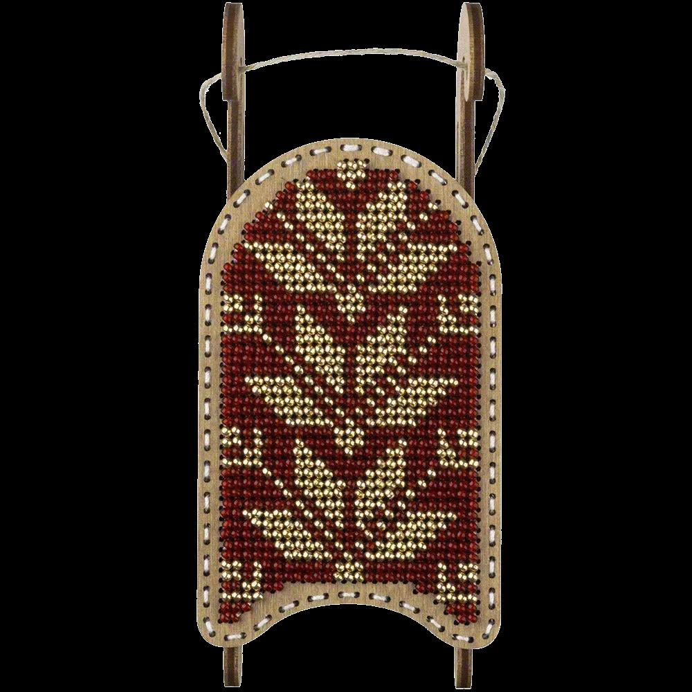 Beaded Sled Stitch Kit: Plywood Embroidery Craft (LK-468)