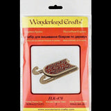 Beads on plywood embroidery kit, Sled with red ornament